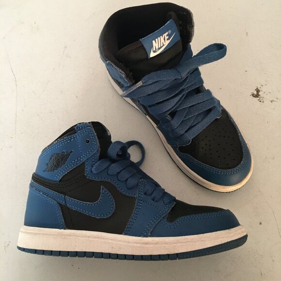 Nike Air Jordan 1 Retro High OG PS Dark Marina Blue 13 - Picture 2 of 5